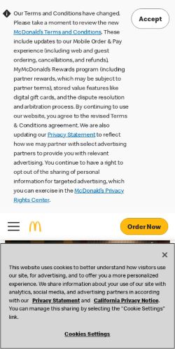 mcdonalds.com as captured on a phone